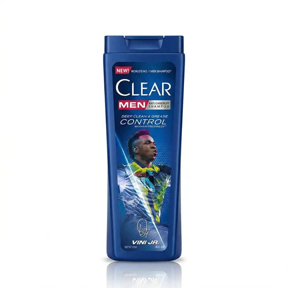 شامپو ضد شوره مردانه کلیر (Clear) مدل کنترل کننده چربی (Grease Control) عصاره لیمو طرح قهرمان حجم 400 میلی‌لیتر