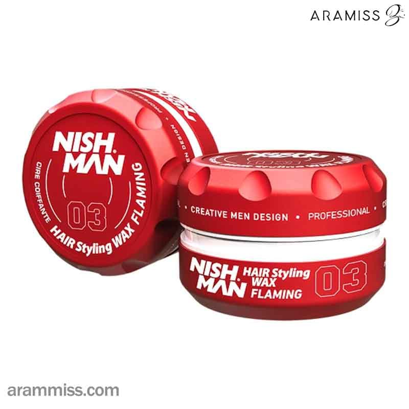 واکس مو اکوا نیشمن 03 NISHMAN AQUA WAX FLAMING — تصویر ۳