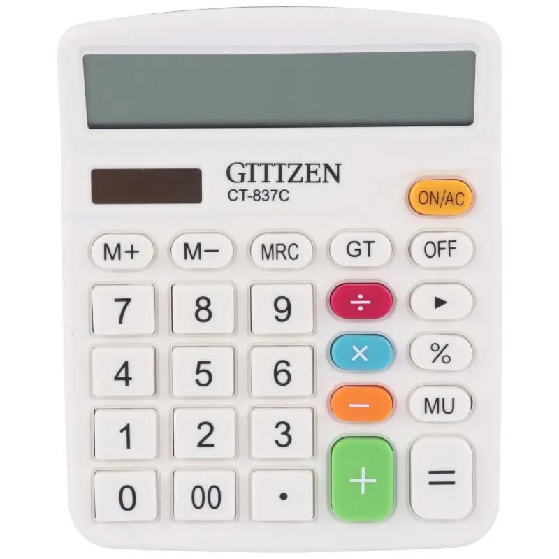 مدل ماشین حساب جیتیزن مدل CT-837C — تصویر ۳