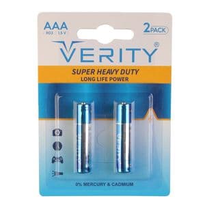 باتری نیم قلمی وریتی مدل Super Heavy Duty Long Life Power بسته دو عددی — تصویر ۴