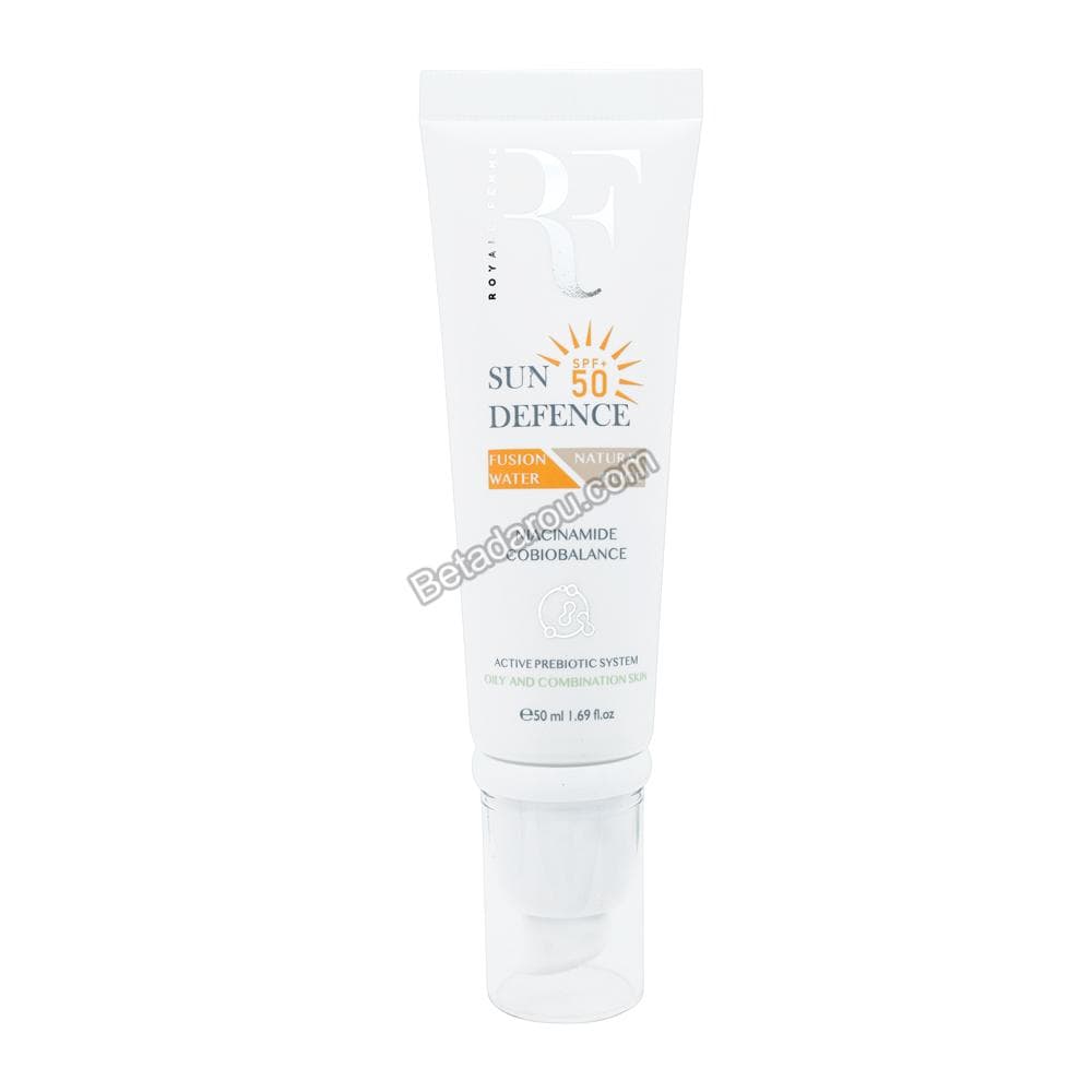 کرم ضد آفتاب فیوژن واتر پوست چرب SPF50 رویال فم 50 میلی لیتر