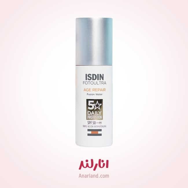 ضد آفتاب بی رنگ ایزدین اصل SPF 50 مدل PHOTOAGING ‌مناسب انواع پوست