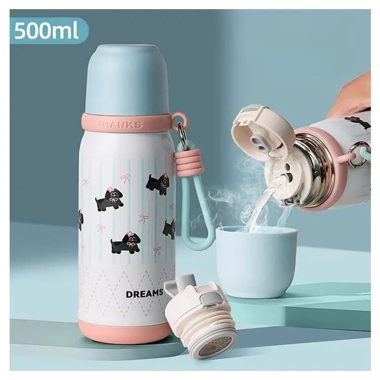 فلاسک فانتزی استیل 500 میل طرح حیوانات — تصویر ۳