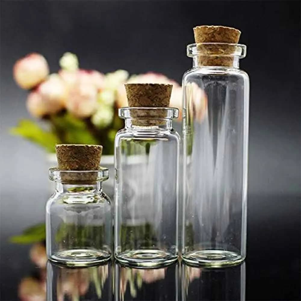 شیشه ویال (بطری شیشه ای) سایز بندی بسته 10 عددی — تصویر ۲