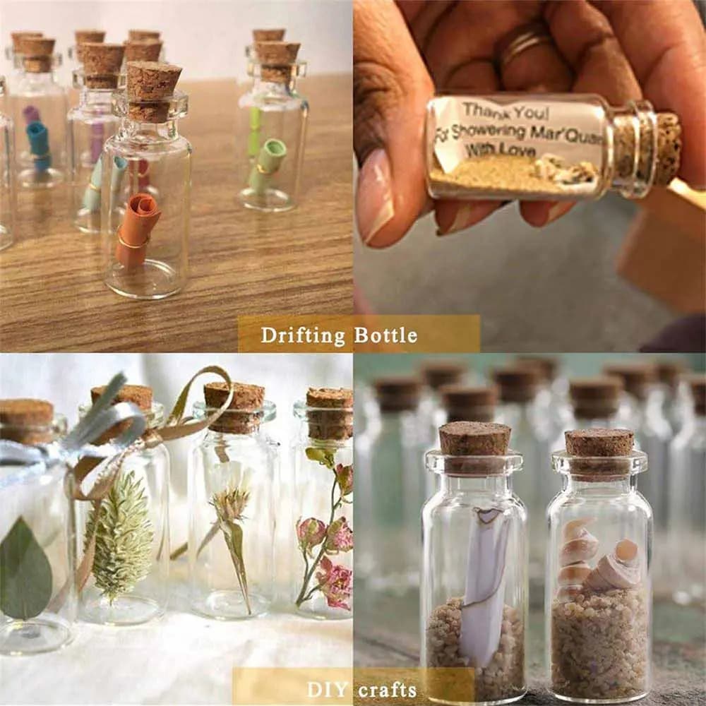 شیشه ویال (بطری شیشه ای) سایز بندی بسته 10 عددی — تصویر ۳