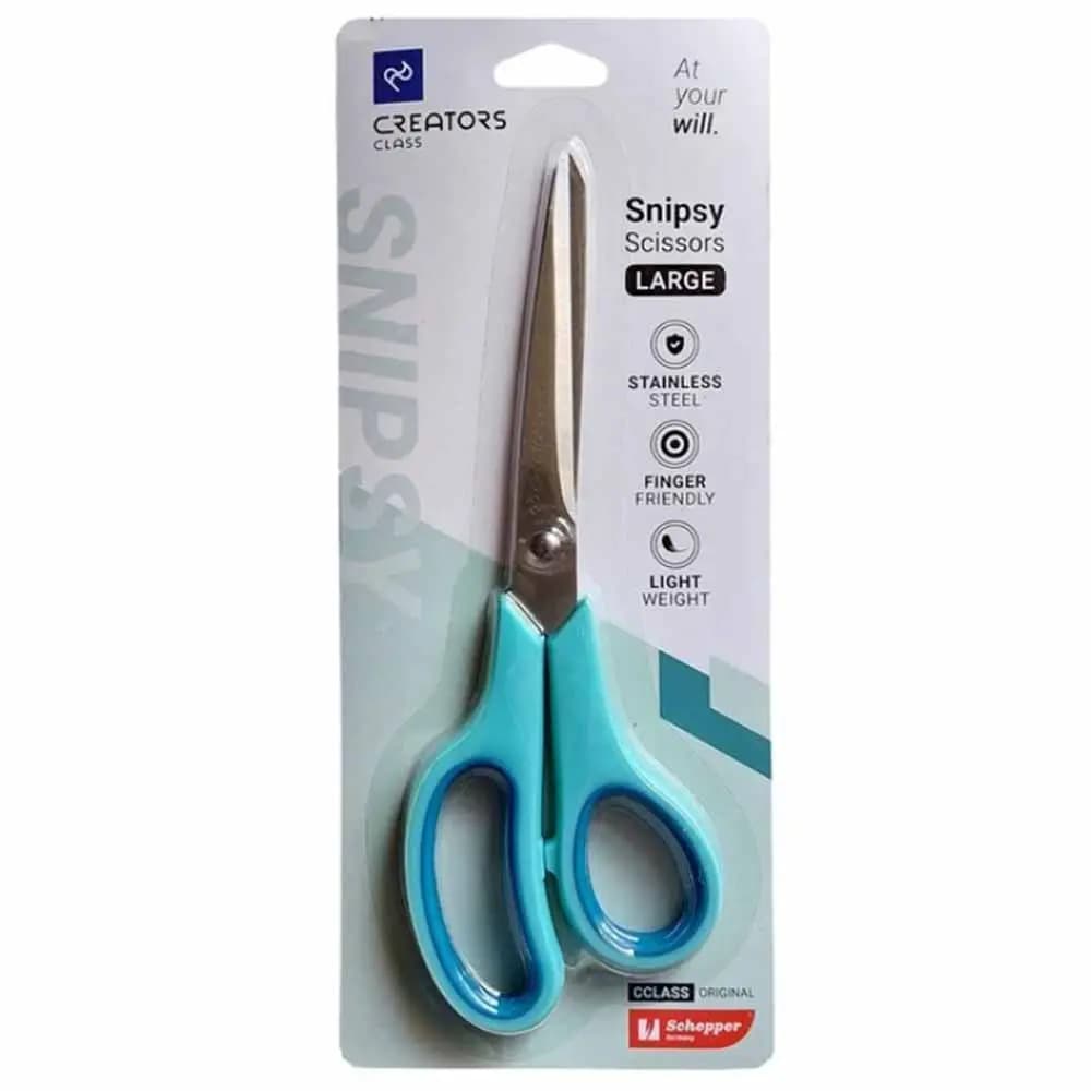 قیچی اداری دسته پلاستیکی سی کلاس با تیغه 21 سانت مدل snipsy — تصویر ۲