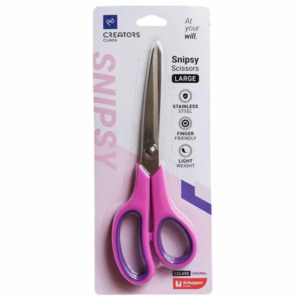 قیچی اداری دسته پلاستیکی سی کلاس با تیغه 21 سانت مدل snipsy — تصویر ۳
