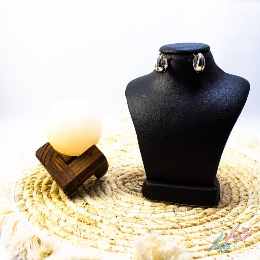 گوشواره حلقه ای نگین دار برند ژوپینگ