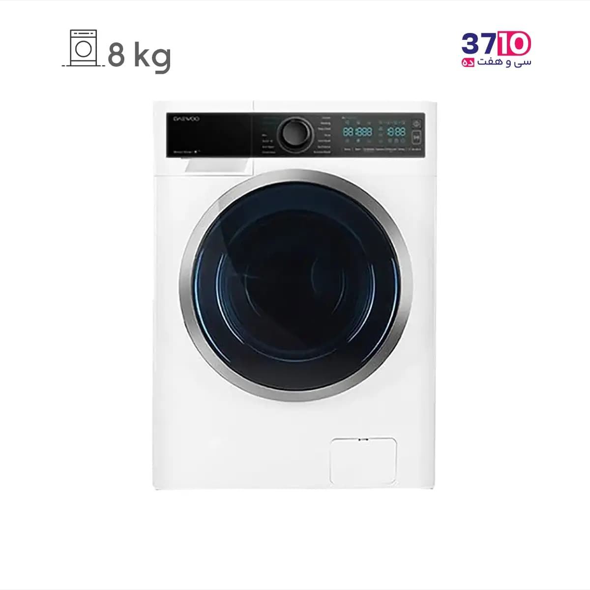 ماشین لباسشویی دوو DAEWOO مدل LM-861WB سفيد پنل مشكى سرى هانبوک هوشمند IOT
