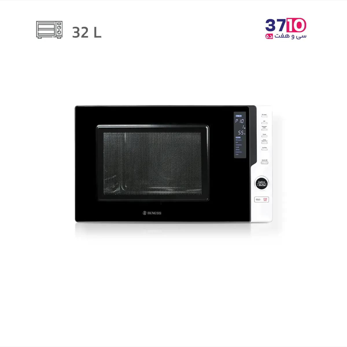 مایکروویو بنس BENESS مدل BM-C329 مشکی پنل سفيد 32 ليترى
