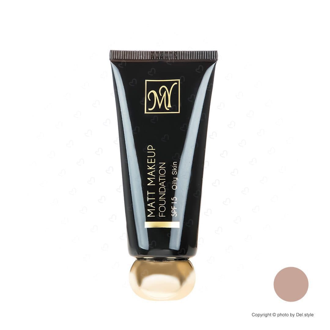 کرم پودر فاقد چربی مای سری Black Diamond مدل Matt Makeup شماره MF01 — تصویر ۵