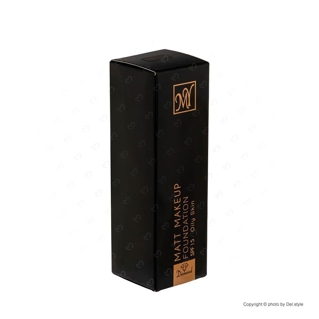 کرم پودر فاقد چربی مای سری Black Diamond مدل Matt Makeup شماره MF01 — تصویر ۶