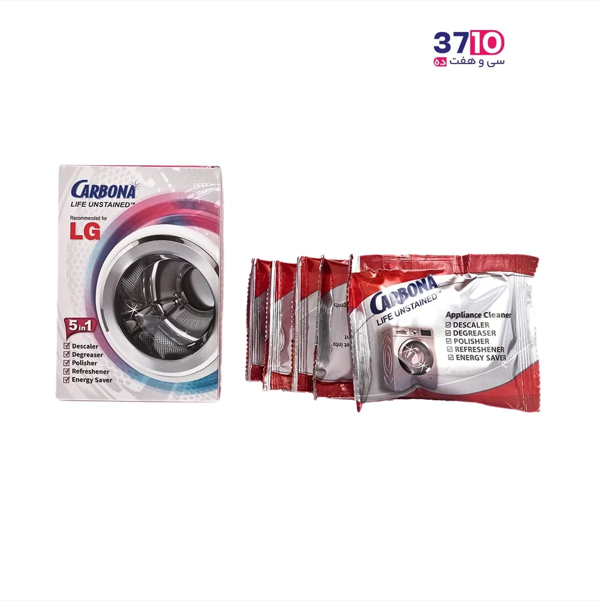 جرم گیر پودری لباسشویی و ظرفشویی کاربونا CARBONA مدل ال جی LG — تصویر ۲