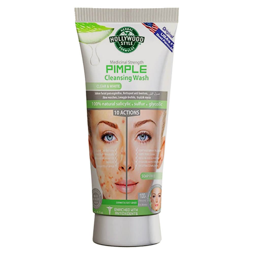 ژل شستشو صورت ضدجوش هالیوود استایل مدل Pimple مقدار 150 گرم
