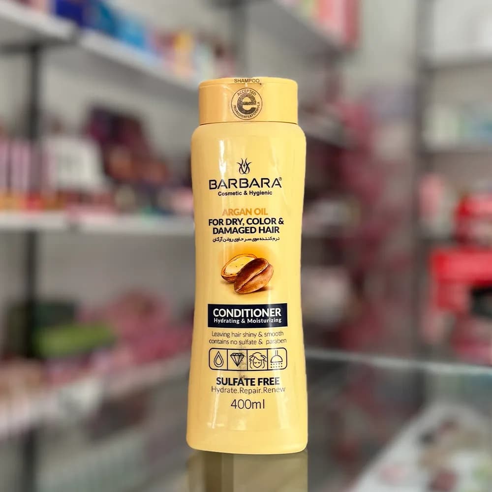 نرم‌کننده مو باربارا مدل روغن آرگان حجم 400 میلی‌لیتر
