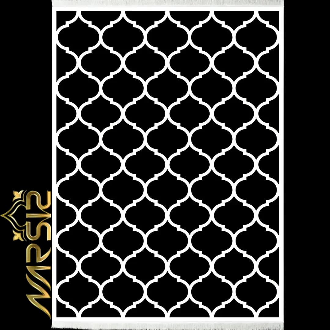 فرشینه طرح فرش فرهاد رنگ مشکی کد 8045