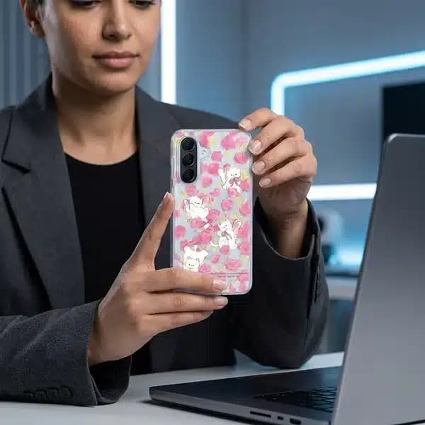 کاور مدل cute cat مناسب برای گوشی موبایل سامسونگ Galaxy A57 — تصویر ۴