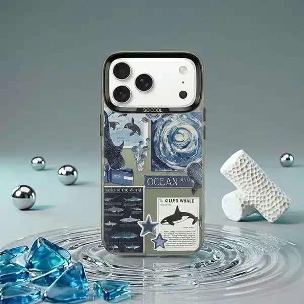 قاب سوکول طرح ocean مناسب برای گوشی اپل iPhone 17 Pro — تصویر ۲