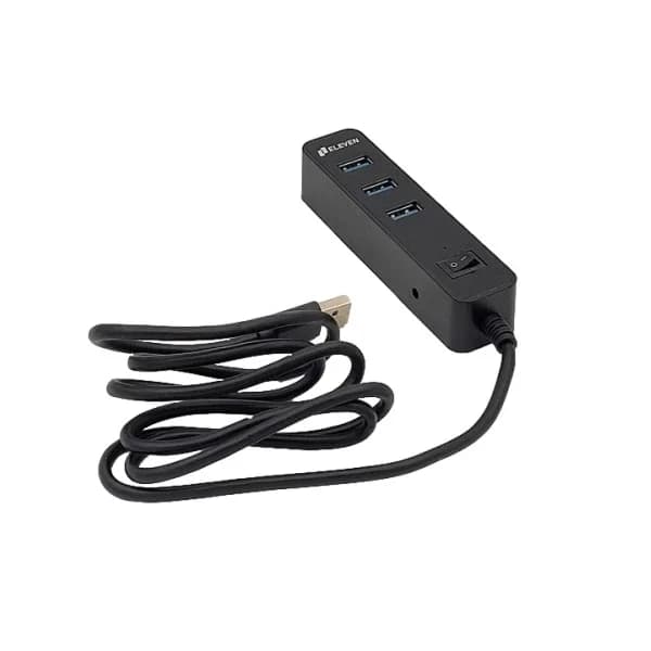 هاب 4 پورت USB 3.0 پورت ایلون مدل H302 با کابل ۱.۲ متری و کلید خاموش/روشن