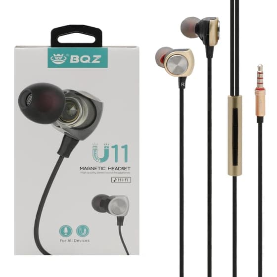 هدفون باسیم BQZ مدل U11-طلایی کدk23143