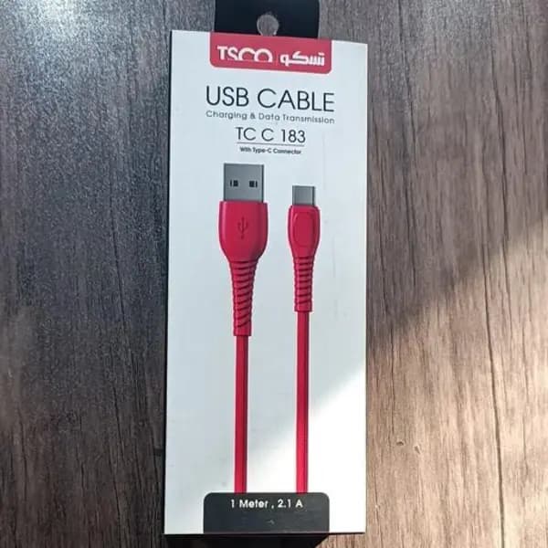کابل شارژ tc c 183تسکو تایپ سی type-c یه متری کدk23042
