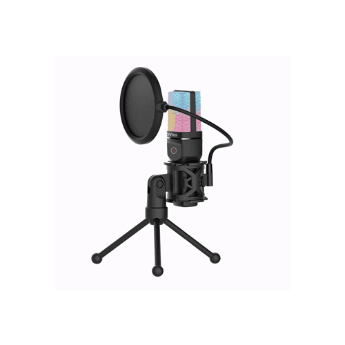 میکروفون استودیویی بیسیم یانمای مدل SF-777W کاندنسر، نورپردازی RGB، حذف نویز و اتصال وایرلس