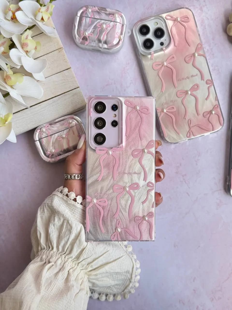 قاب Pink Ribbon کد 1101 مناسب آیفون و سامسونگ — تصویر ۲
