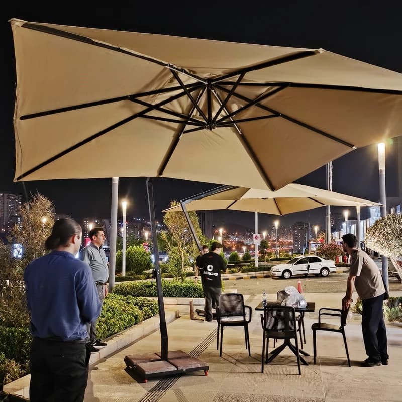 سایبان چتر پایه کنار 4متردر4متر مربع — تصویر ۵