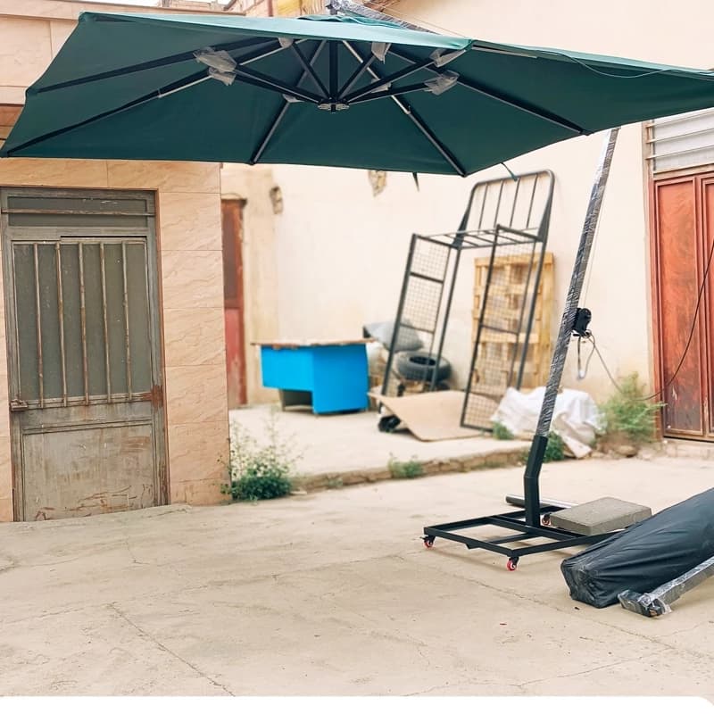 سایبان چتری پایه کنار 3متردر3متر مربع تاشو — تصویر ۳