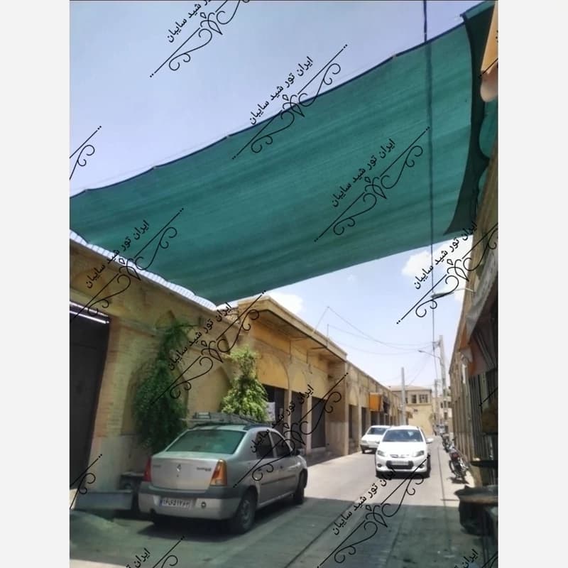 تور سایبان 80درصد ابعاد (8 در 3) دوردوزی شده با نوار و حلقه پانچ — تصویر ۳