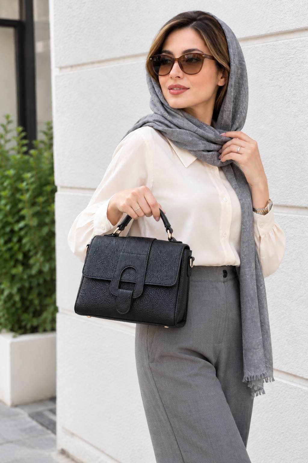 کیف زنانه چرم طبیعی مدل الورا 34 Elora