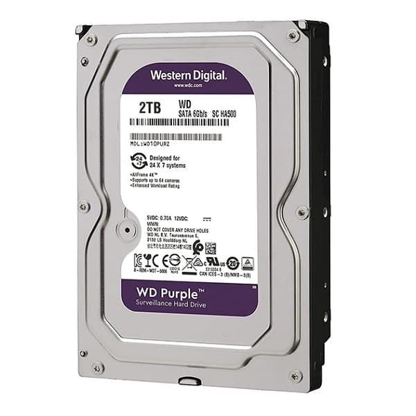 هارددیسک اینترنال وسترن دیجیتال مدل Purple WD10PURZ ظرفیت 2 ترابایت کدk22605