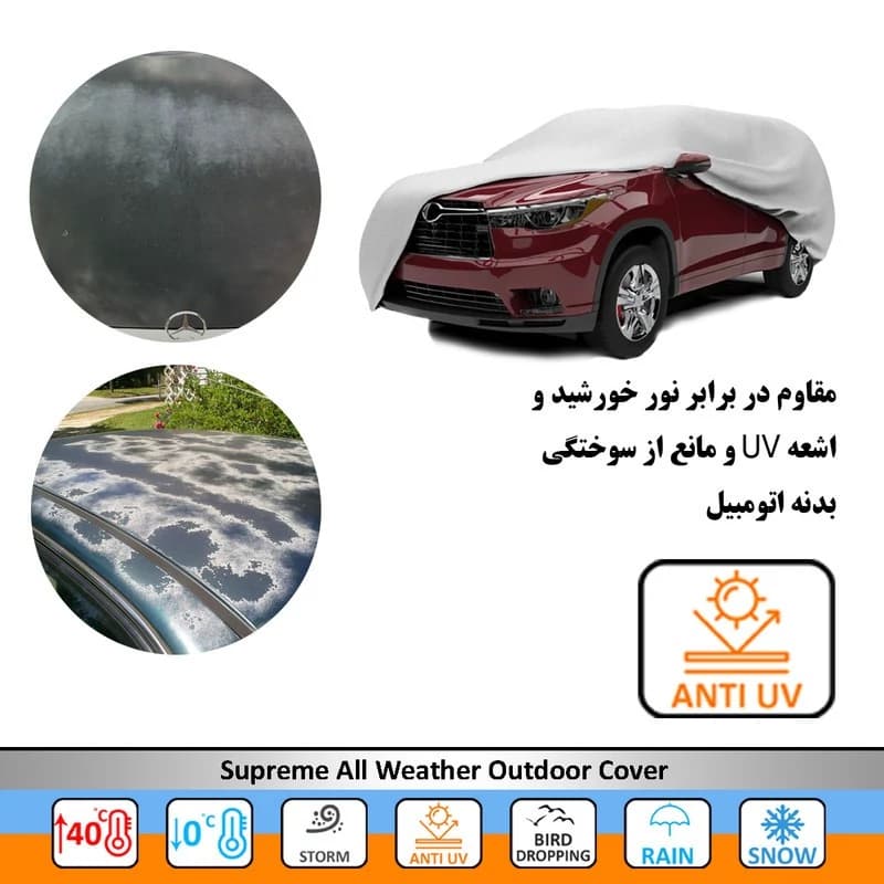 چادر خودرو سوزن طلا روکش مدل SSZ00L مناسب برای ریو سدان — تصویر ۸