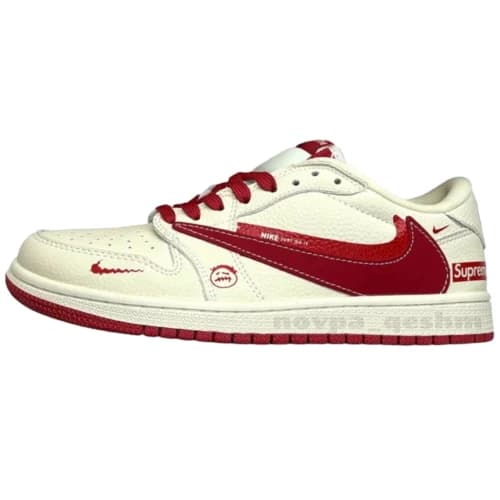 کفش کتونی نایک ایر جردن وان لو تراویس اسکات سوپریم NIKE AIR JORDAN 1 LOW X TRAVIS SCOTT X SUPREME — تصویر ۷