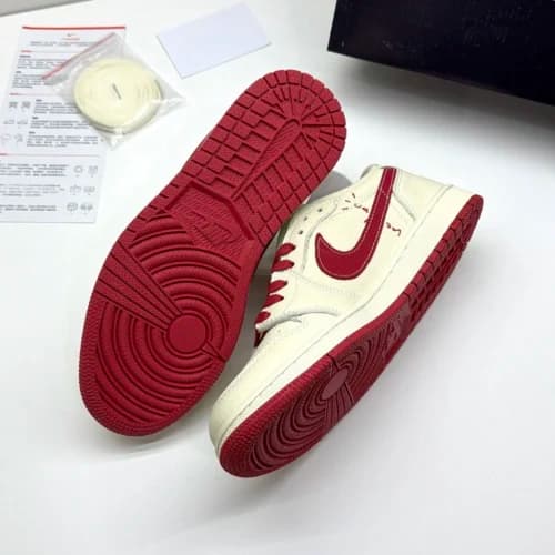کفش کتونی نایک ایر جردن وان لو تراویس اسکات سوپریم NIKE AIR JORDAN 1 LOW X TRAVIS SCOTT X SUPREME — تصویر ۱۰