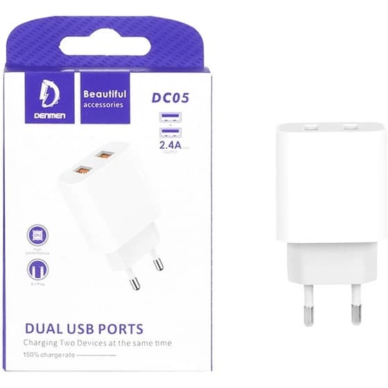 شارژر دیواری دنمن 12 وات مدل DC05 (دو پورت)کدK22242