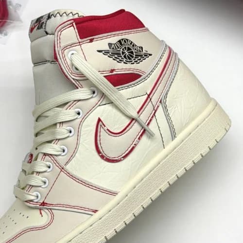 کفش کتونی نایک ایر جردن وان ساقدار رترو فانتوم جیم رد Nike Air Jordan 1 High Retro Phantom Gym Red — تصویر ۶