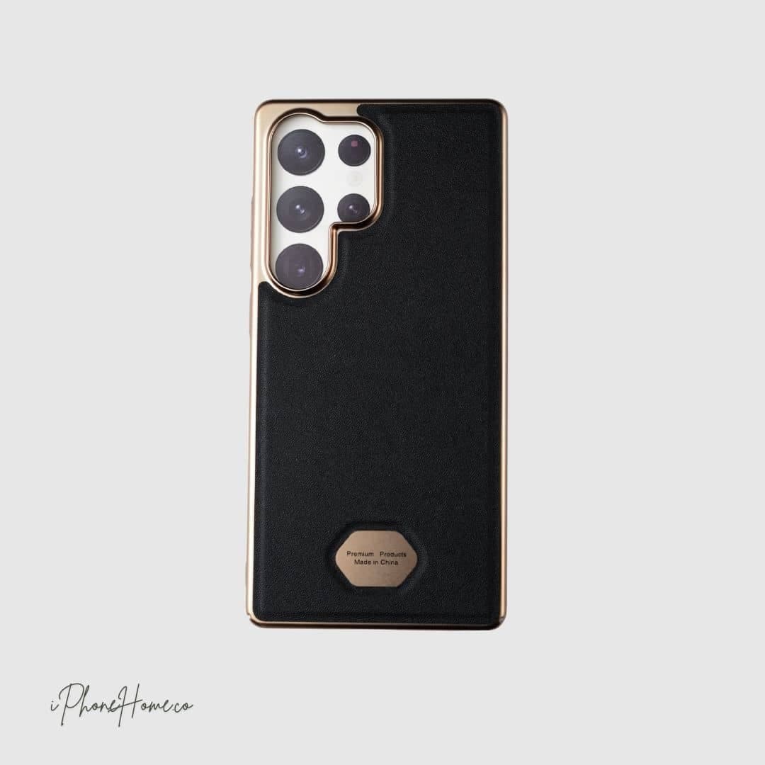 قاب اسلیکتو چرمی متال مشکی مناسب S25 Ultra(7860)