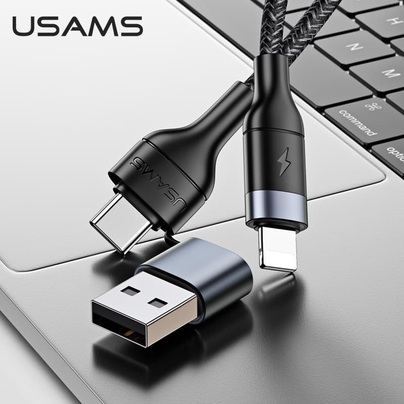 کابل تبدیل USB / USB-C به لایتنینگ یوسمز مدل US-SJ404 طول 1.2 متر — تصویر ۴