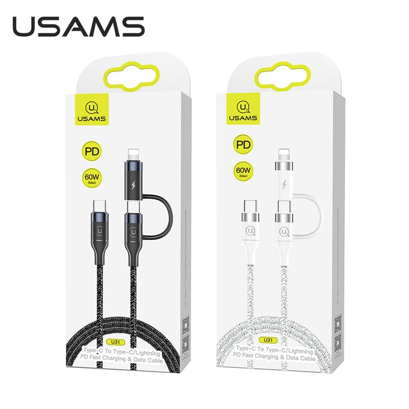 کابل تبدیل USB / USB-C به لایتنینگ یوسمز مدل US-SJ404 طول 1.2 متر — تصویر ۸