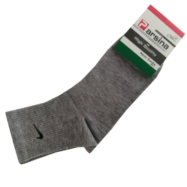جوراب مردانه اسپرت نایک طوسی — تصویر ۳