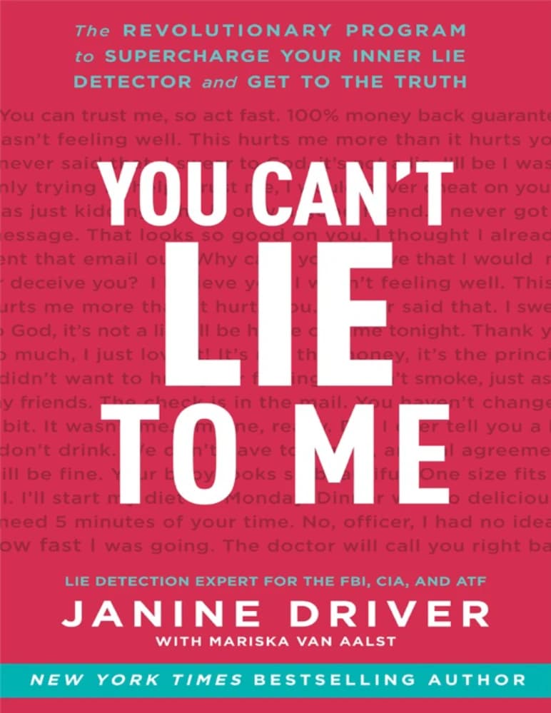 کتاب You Can’t Lie to Me (نمی توانی به من دروغ بگویی) نسخه انگلیسی PDF | جنین درایور