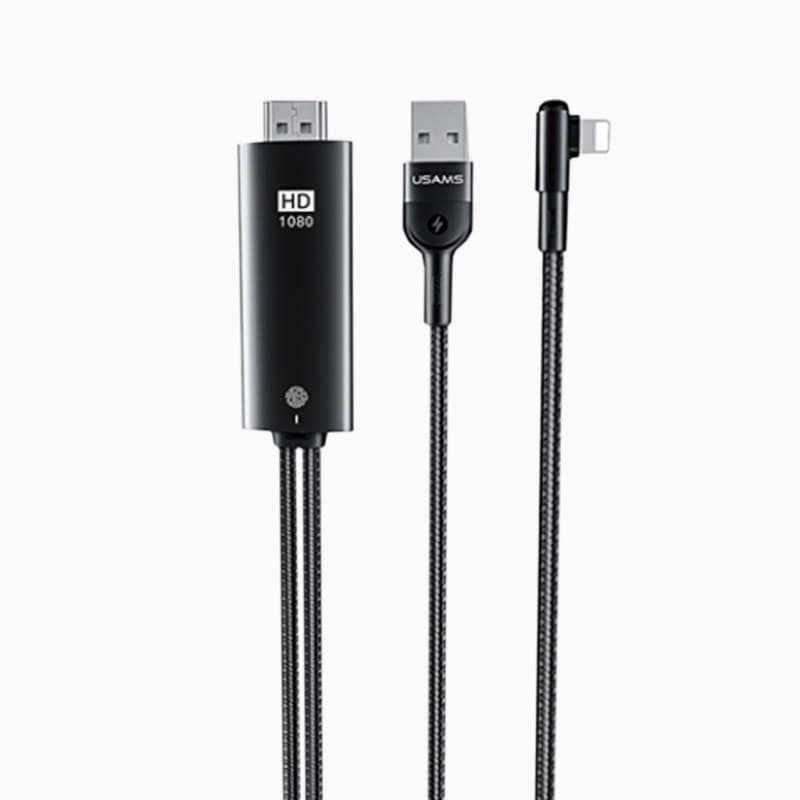 کابل تبدیل HDMI به لایتنینگ/USB یوسمز مدل USSJ442 طول 2 متر
