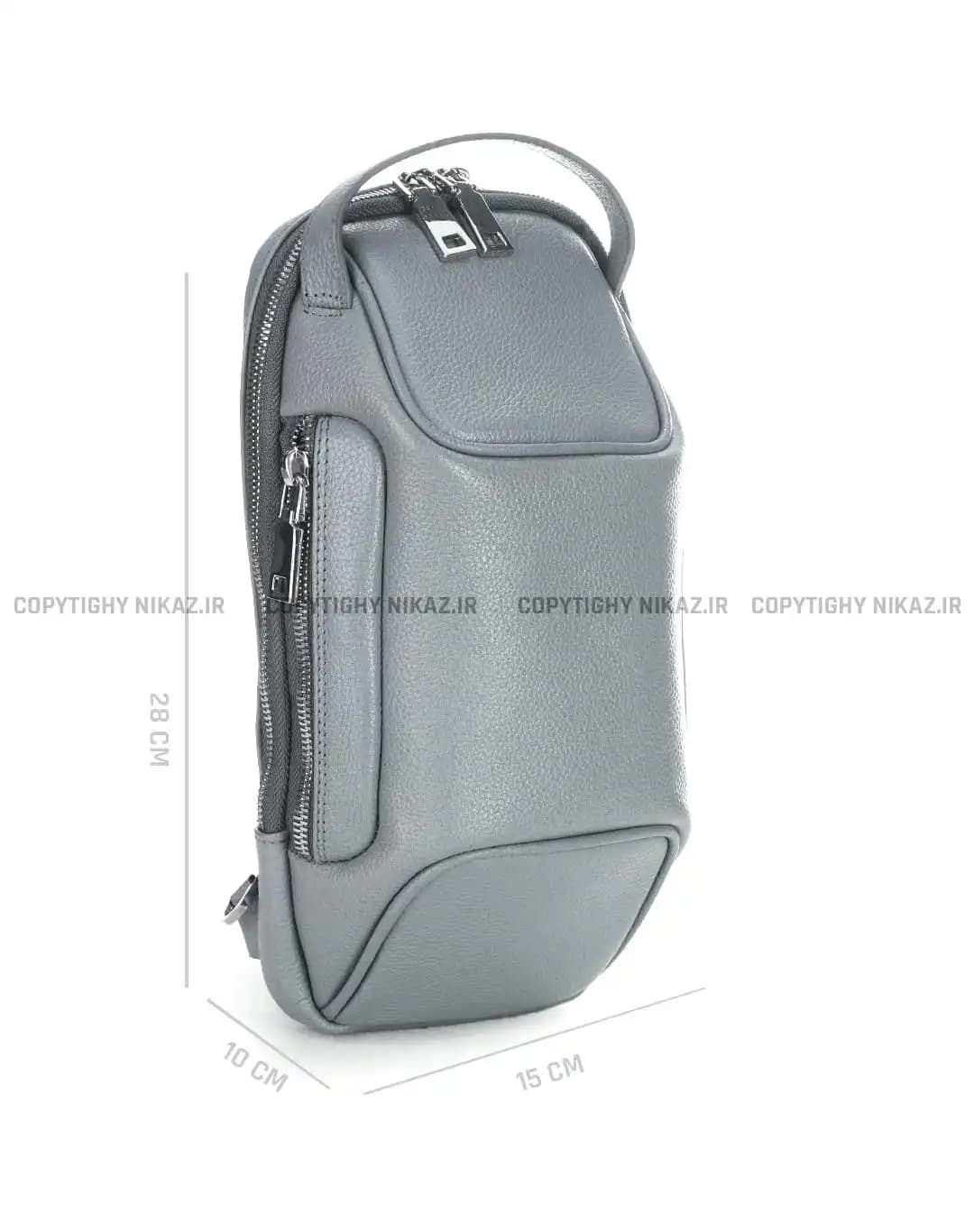 کیف کراس بادی مردانه چرم طبیعی مدل سومار کد 2515 — تصویر ۳