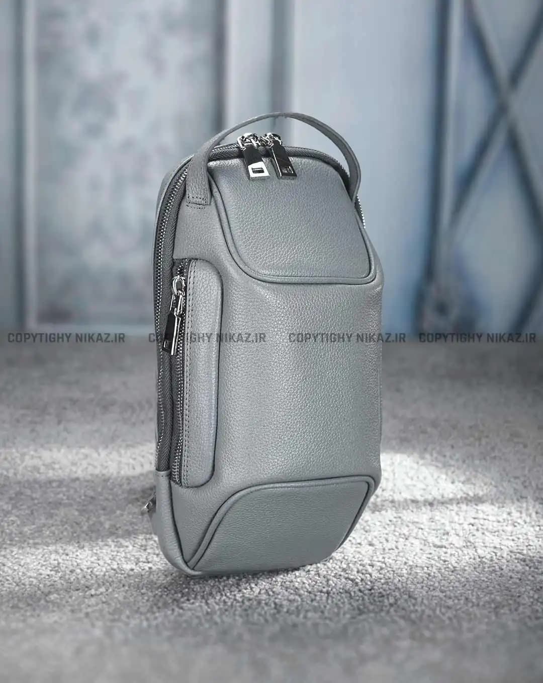 کیف کراس بادی مردانه چرم طبیعی مدل سومار کد 2515 — تصویر ۲