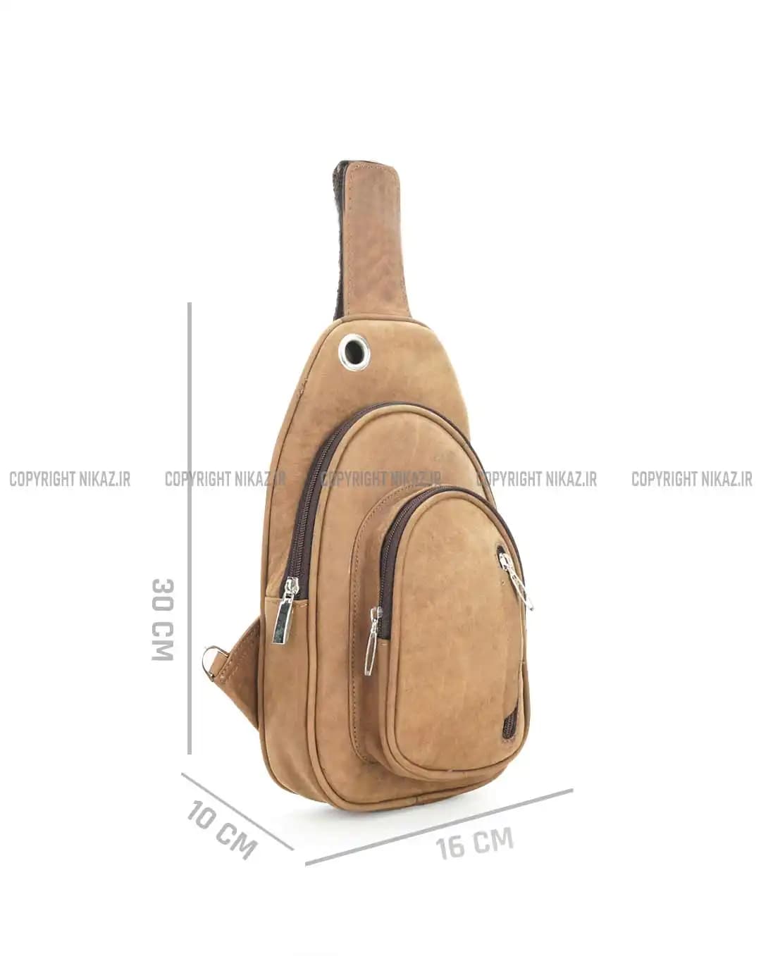 کیف کراس بادی مردانه چرم طبیعی مدل کیان کد 2513 — تصویر ۳