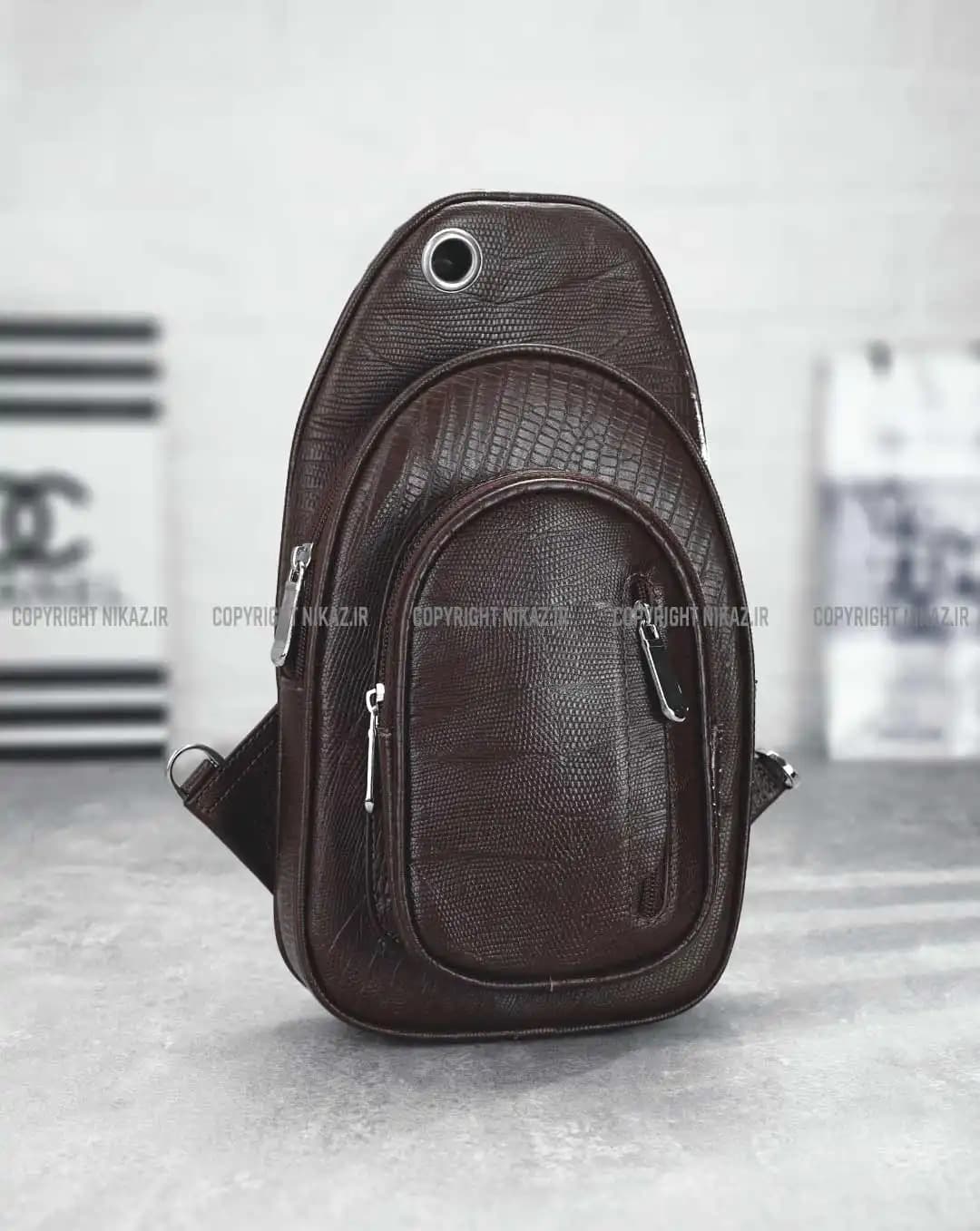 کیف کراس بادی مردانه چرم طبیعی مدل کیان کد 2512 — تصویر ۲