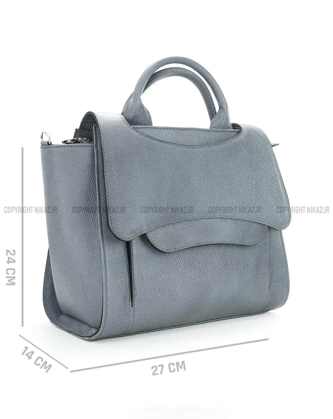 کیف دوشی زنانه چرم طبیعی مدل یکتا کد 2507 — تصویر ۳