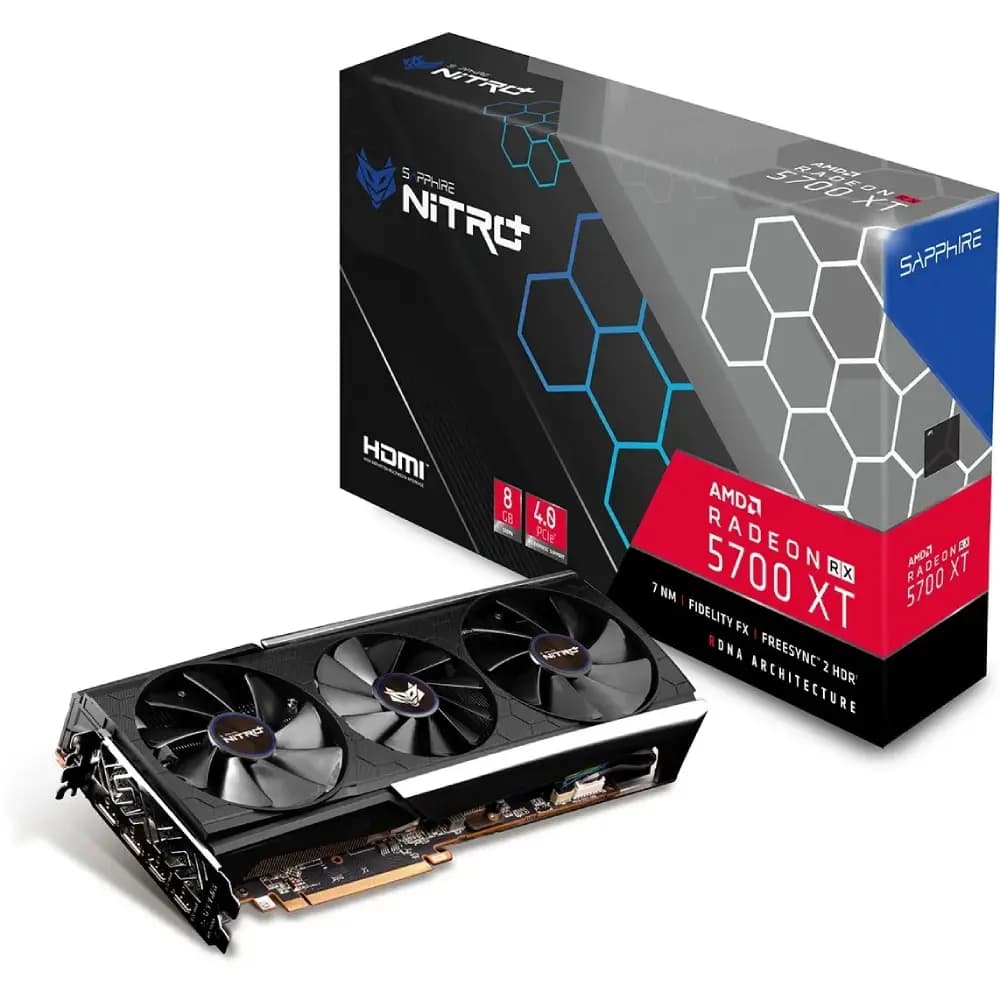 کارت گرافیک سافایر مدل rx 5700xt nitro plus GDDR6 حافظه 8 گیگابایت کارکرده