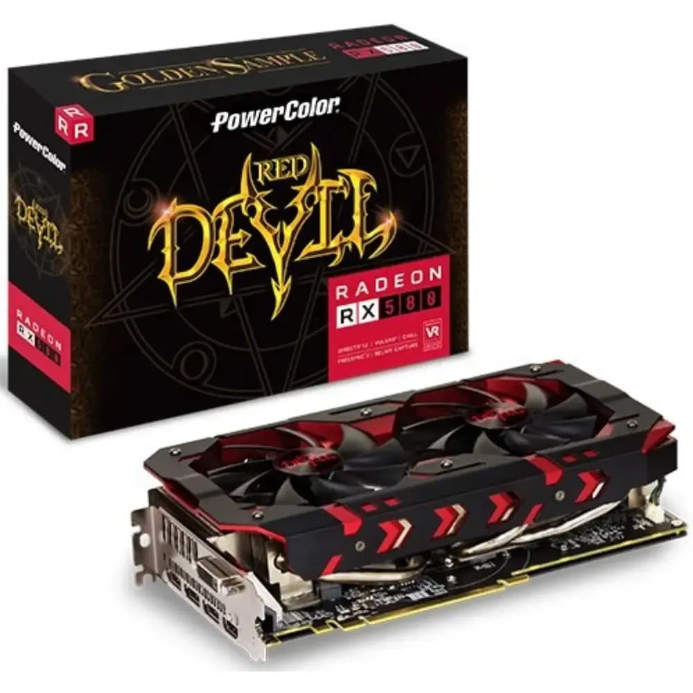 کارت گرافیک پاورکالر مدل Red Devil Radeon RX 580 Golden حافظه 8 گیگابایت کارکرده